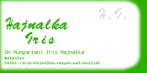 hajnalka iris business card